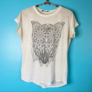 Miss Royal T owl graphic short sleeve t-shirt